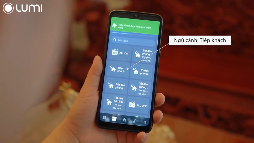 Kích hoạt ngữ cảnh “tiếp khách”